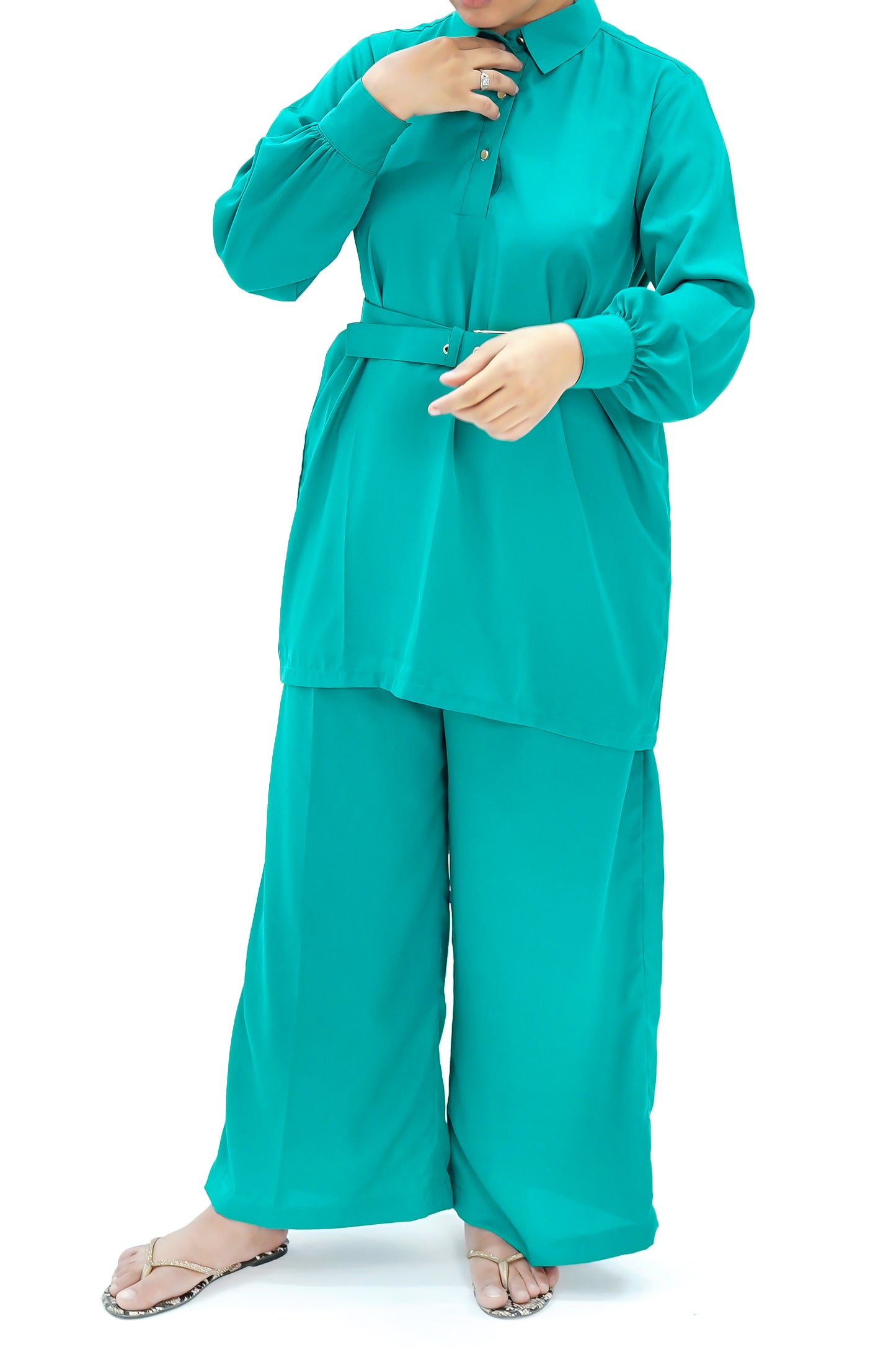 Turquoise-Co-Ord Set