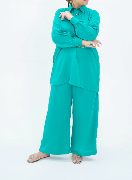 Turquoise-Co-Ord Set
