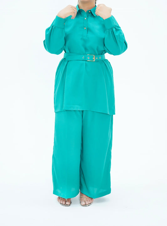 Turquoise-Co-Ord Set