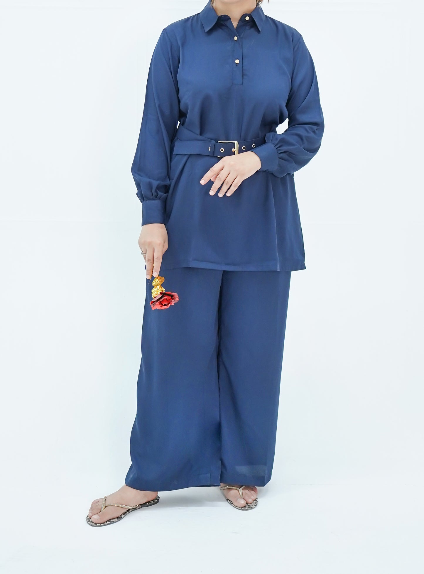 Navi Blue-Co-Ord Set