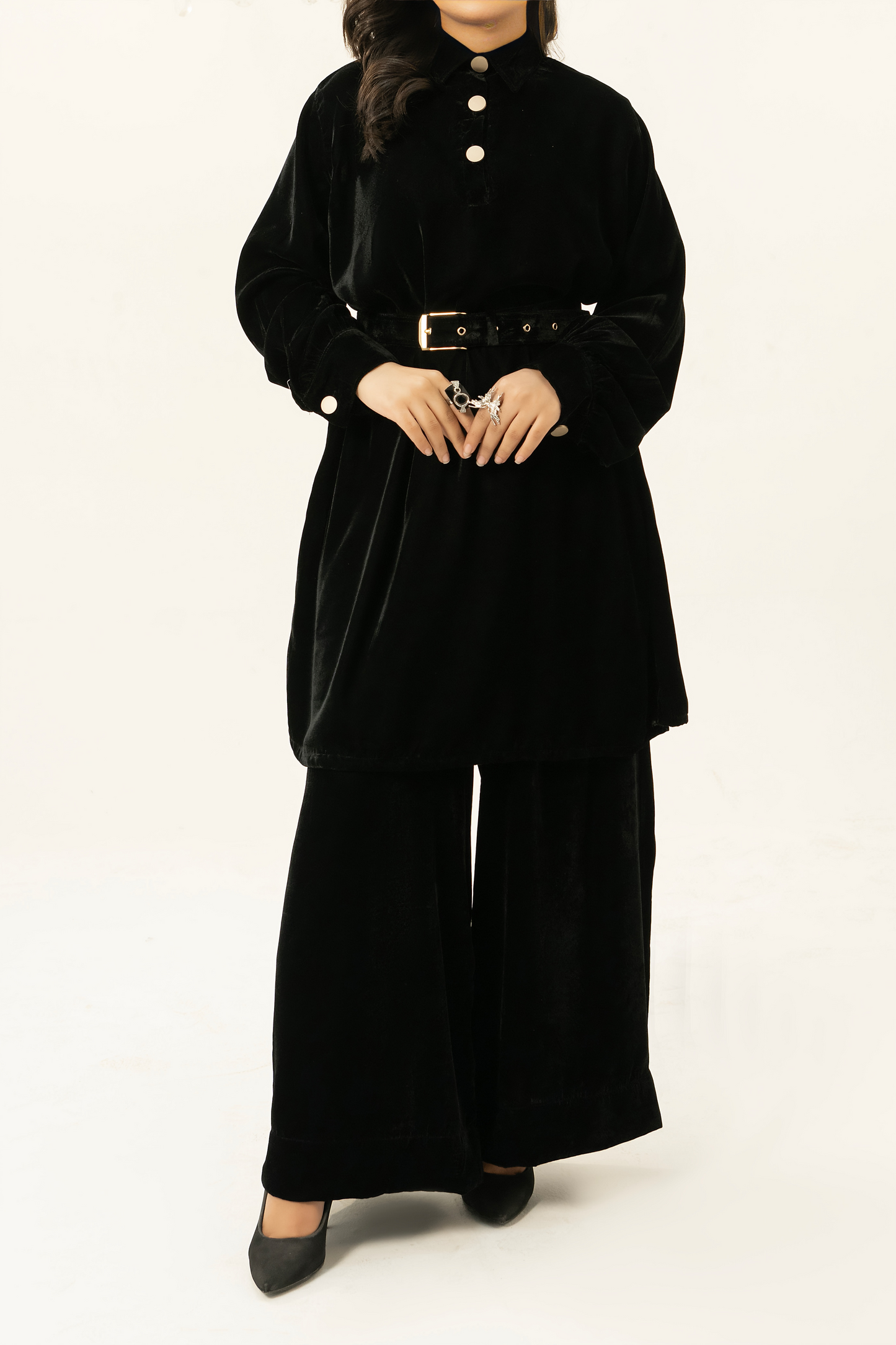 Black-Velvet Co-Ord Set