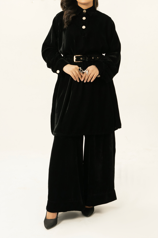 Black-Velvet Co-Ord Set